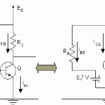 Representación de circuito equivalente de transistor PNP (BJT)