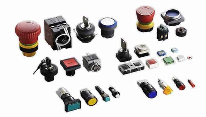 Tipos de pulsadores eléctricos industriales 