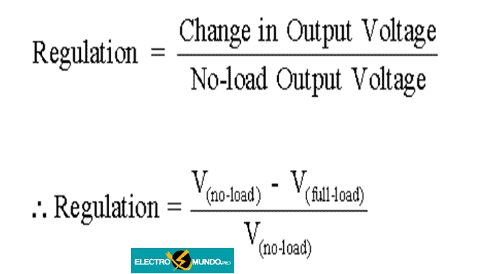 Regulación de la tensión del transformador como un cambio fraccionario
