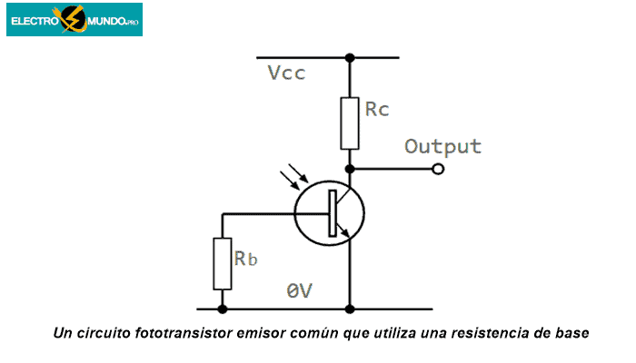 Uso de la conexión de la base en los circuitos de fototransistores