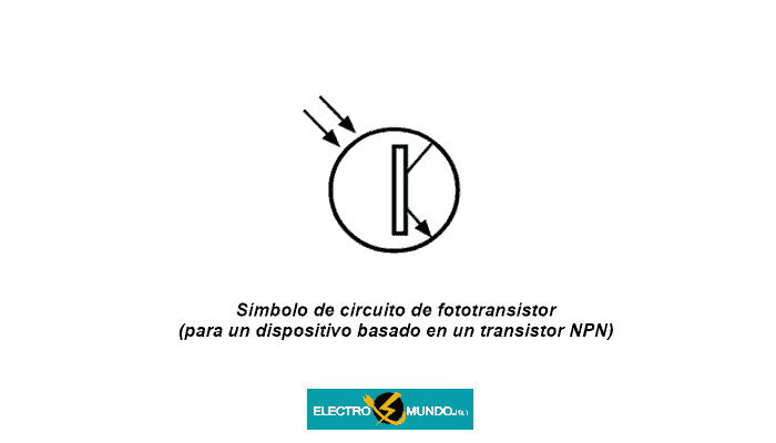 El símbolo del circuito del fototransistor