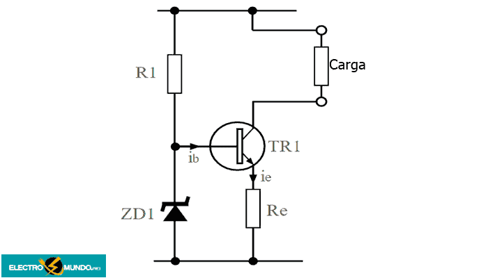 Circuito simple de fuente de corriente activa estabilizada