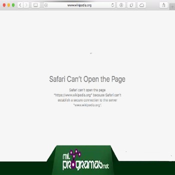 Safari No Puede Abrir La Página Porque No Puede Establecer Una Conexión Segura