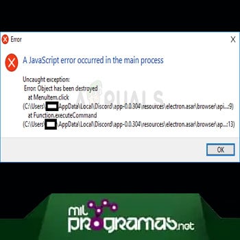 Cómo Corregir El Error “A Javascript Error Occurred In The Main Process”