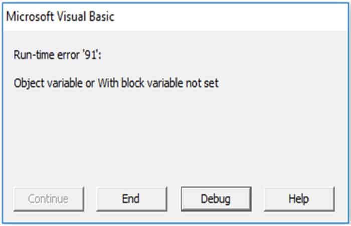Tratar con valores de error en Excel VBA Find