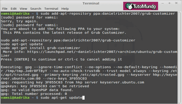Cómo cambiar el orden de arranque de Grub en Ubuntu / Linux Mint