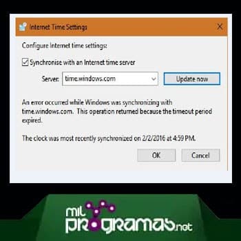 Time.Windows.Com: Error De Sincronización De Hora