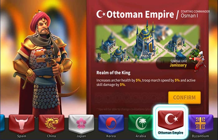 Civilización Del Imperio Otomano En Rise Of Kingdoms