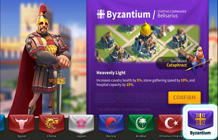 Civilización Bizancio En Rise Of Kingdoms