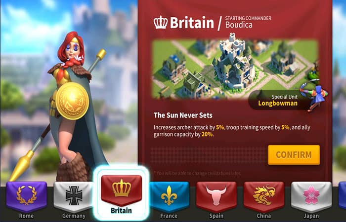 Civilización Británica En Rise Of Kingdoms