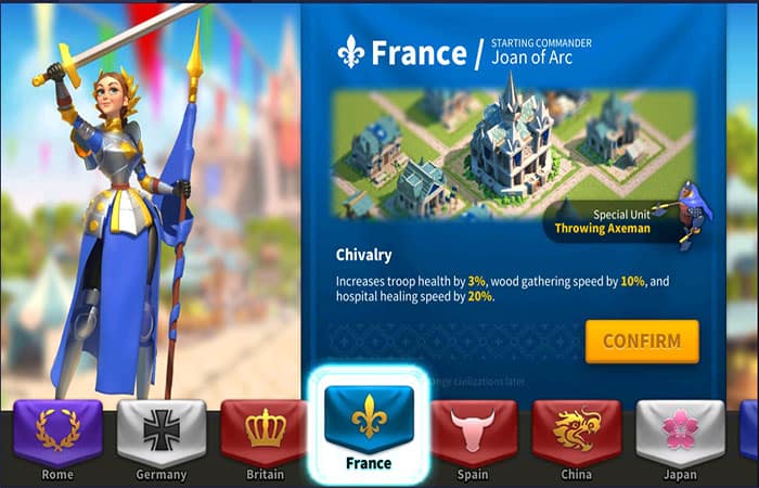 Civilización Francesa En Rise Of Kingdoms