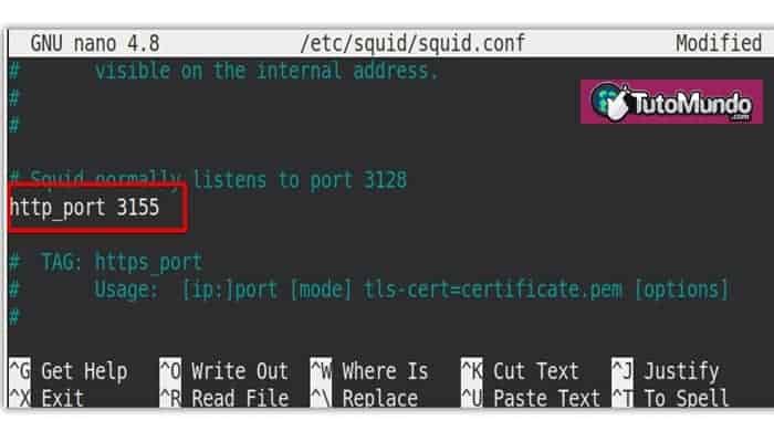 Configurar Squid para que escuche en un puerto diferente