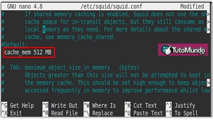 Configurar el tamaño de la memoria caché de Squid