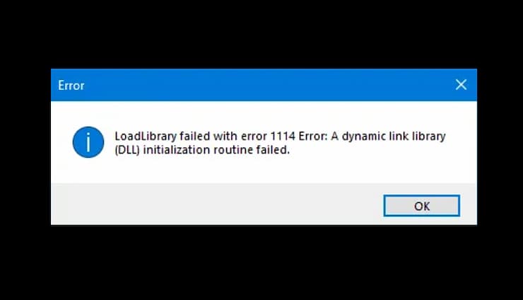 loadlibrary failed with error 1114