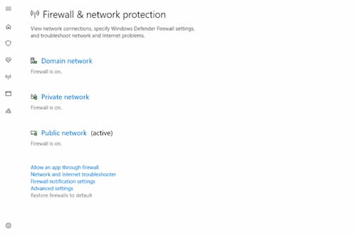 no se puede activar el Firewall de Windows 10