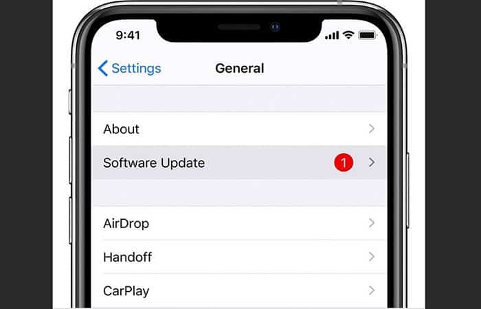 Actualización el software iOS
