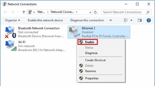 Enable Ethernet Driver 