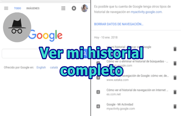 Ver historial con Google