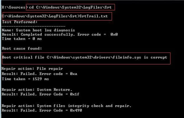 El archivo crítico de arranque c: \ windows \ system32 \ drivers \ tmel.sys está dañado