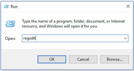 Abrir editor de registro en Windows