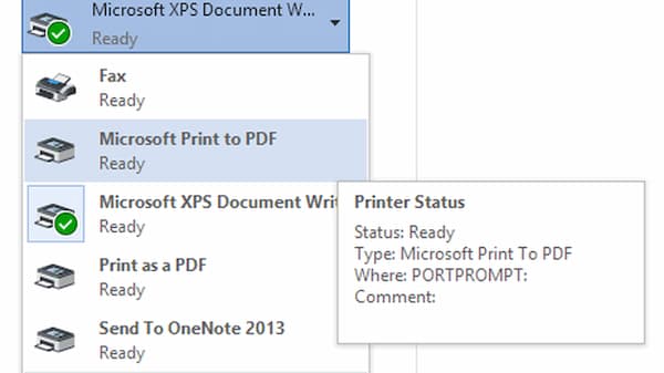 Microsoft print to PDF