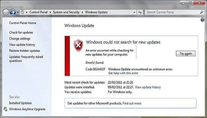 No Funciona Windows Update En Windows 7