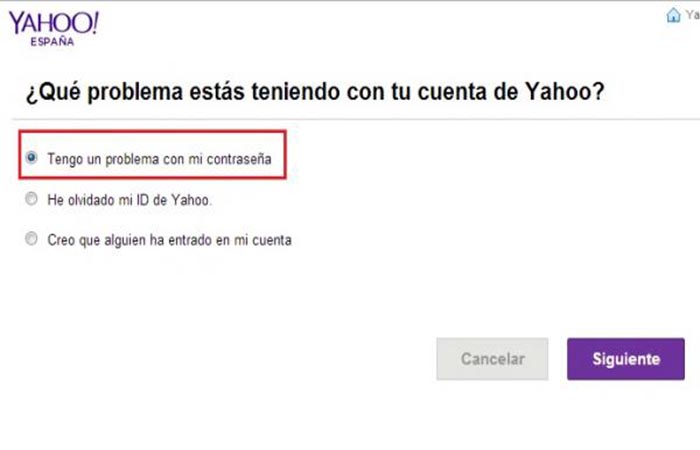 Olvidé mi contraseña Yahoo