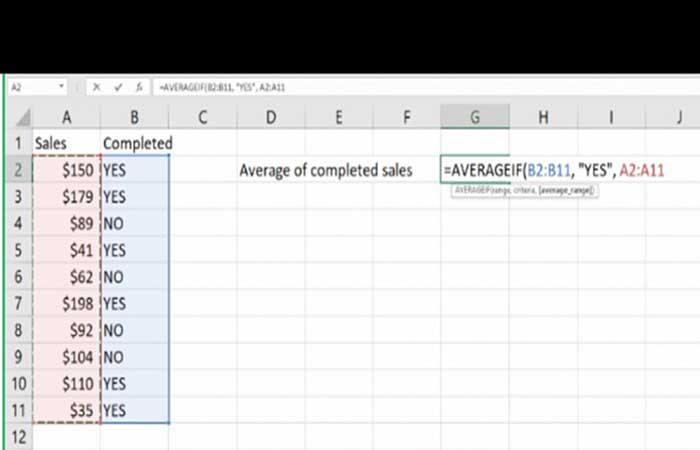 Función PROMEDIO de Excel