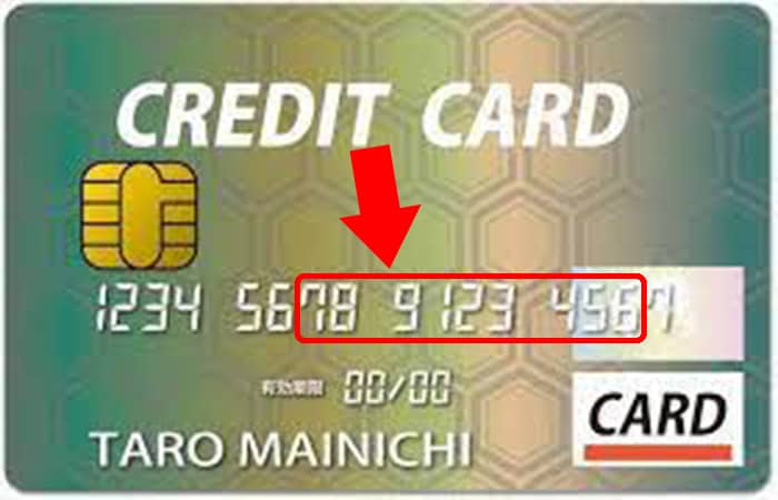 Dígitos de la tarjeta de crédito