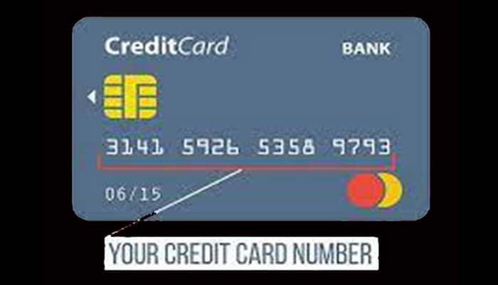 Números de la tarjeta de crédito