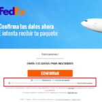 Guía para rastrear paquete de FedEx.